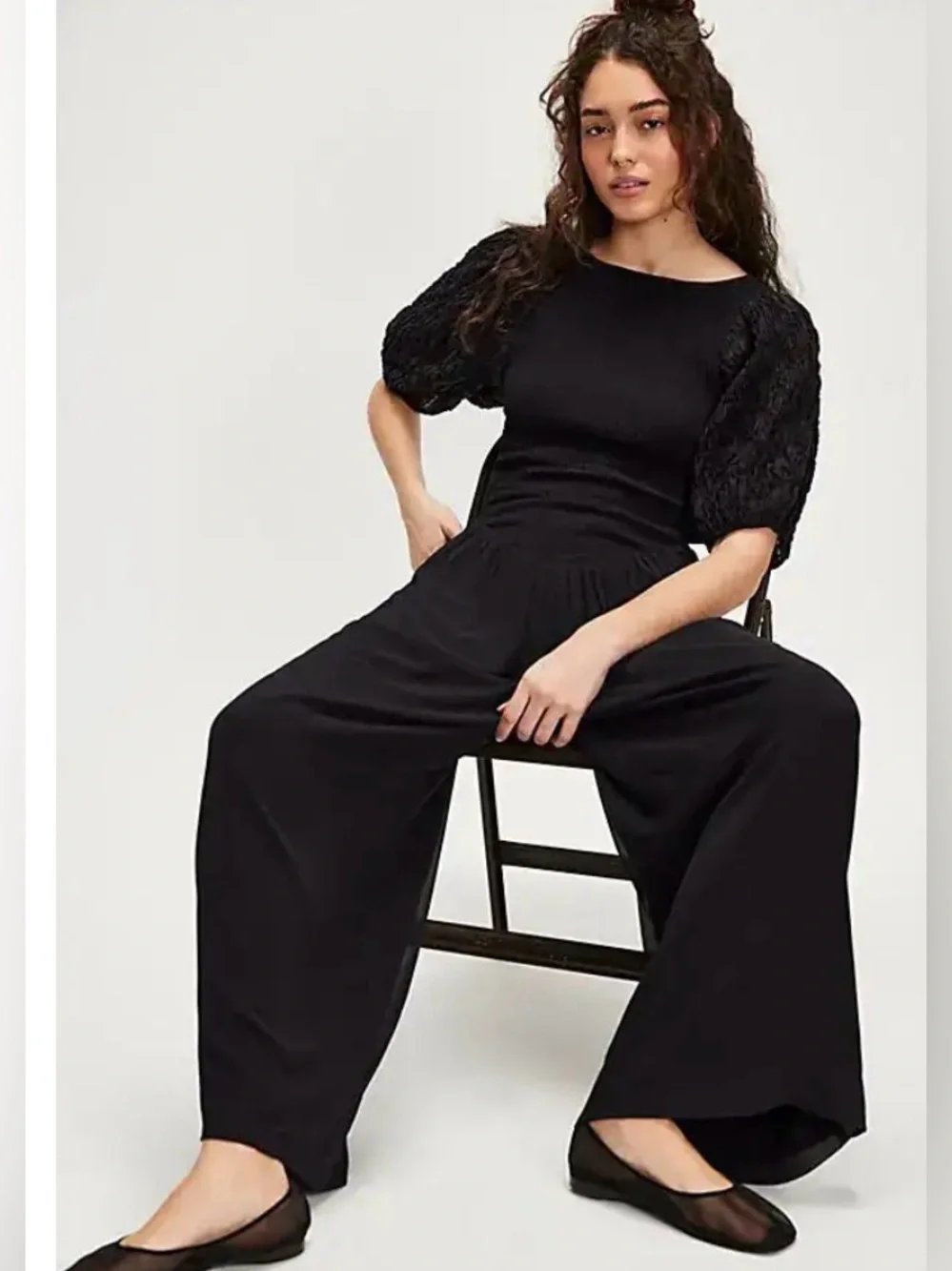 Free People Temperley Jumpsuit. NWT. Black